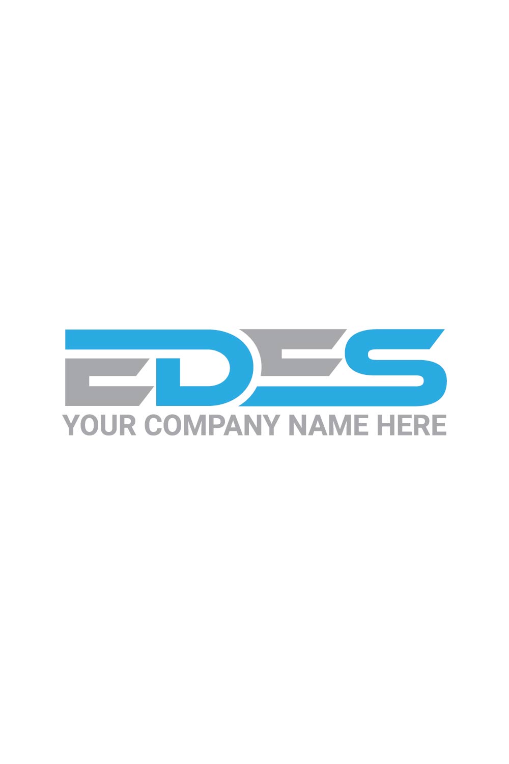 Letter EDES Logo or Icon Design Vector Image Template pinterest preview image.