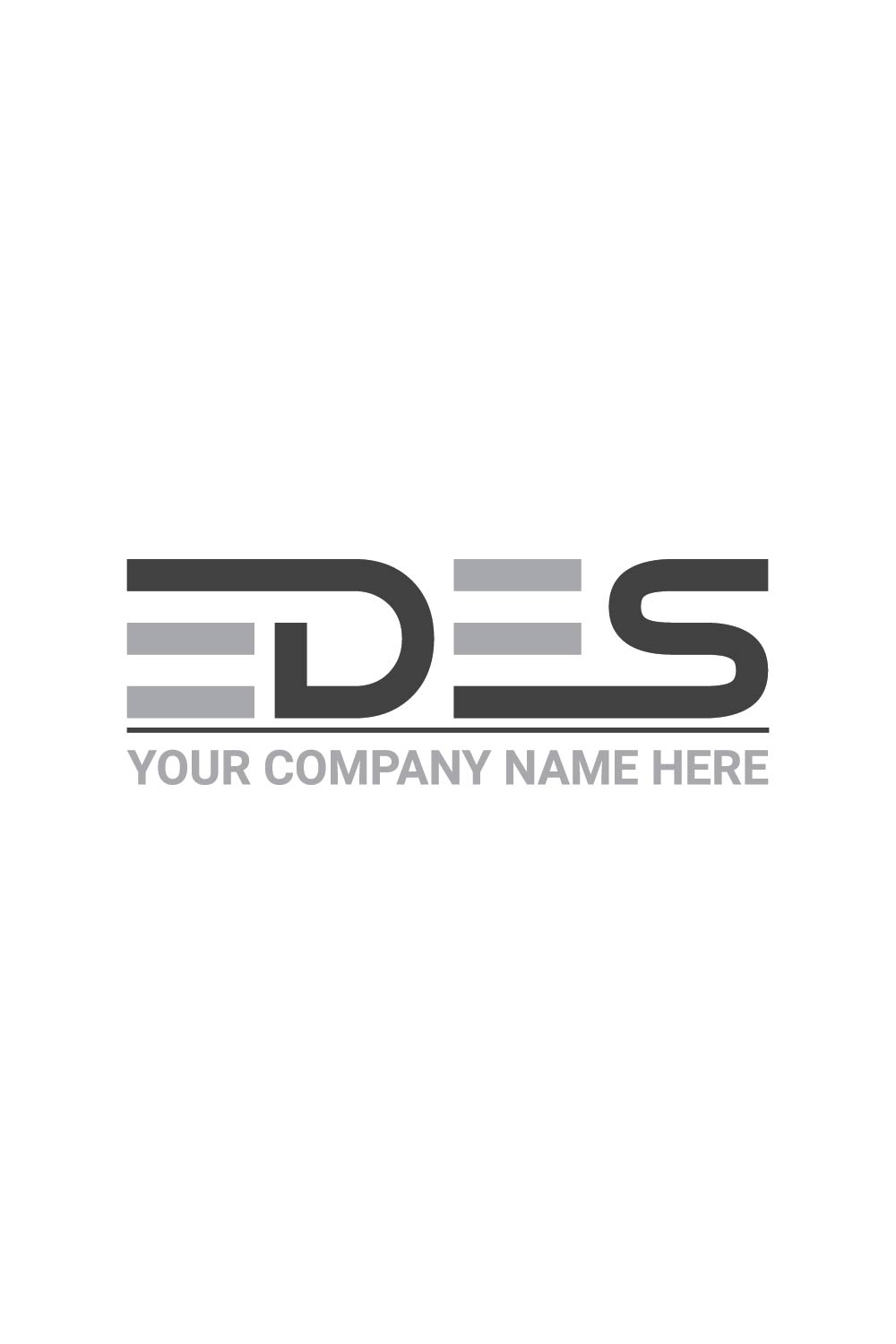 Letter EDES Logo or Icon Design Vectror Image Template pinterest preview image.