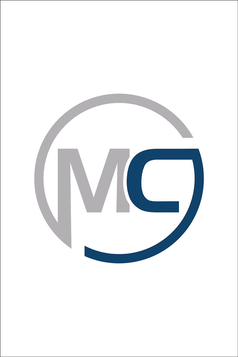 Initial Letter MC Logo or Icon Design Vector Image Template pinterest preview image.