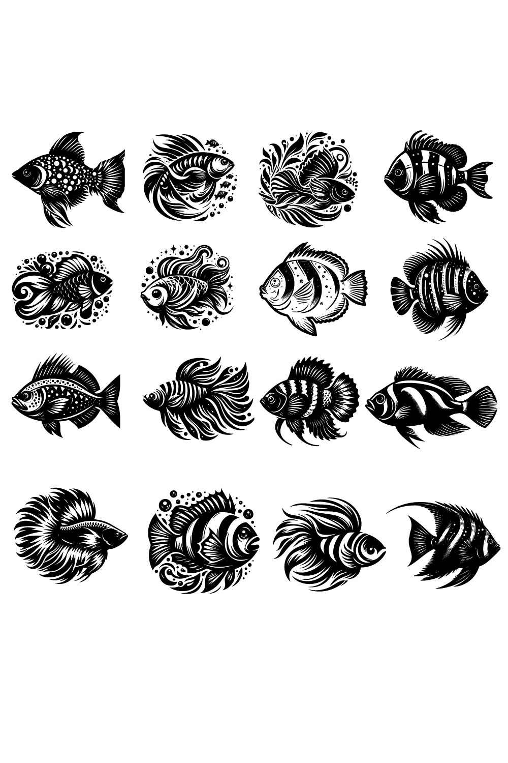 fish vector silhouette pinterest preview image.