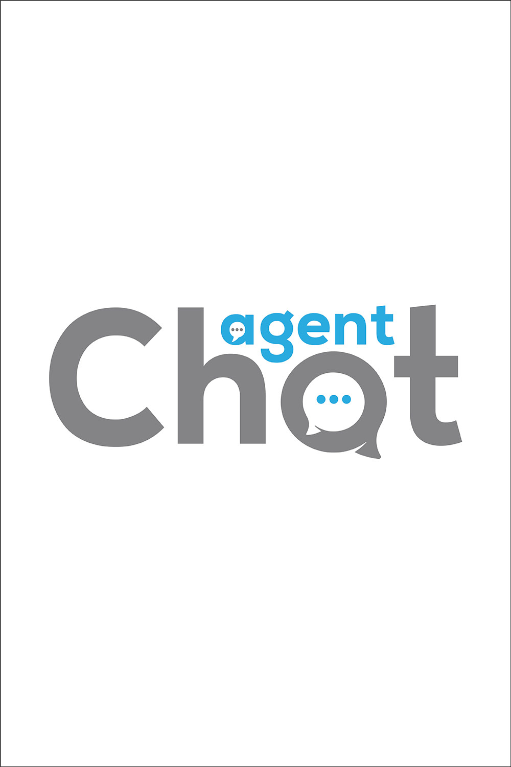 Agent Chat Logo or Icon Design Vector Image Template pinterest preview image.