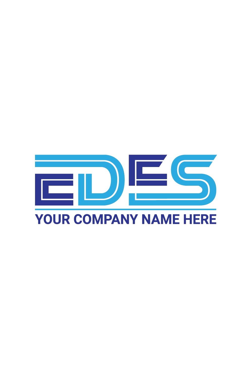 Letter EDES Logo or Icon Design Vector Image Template pinterest preview image.