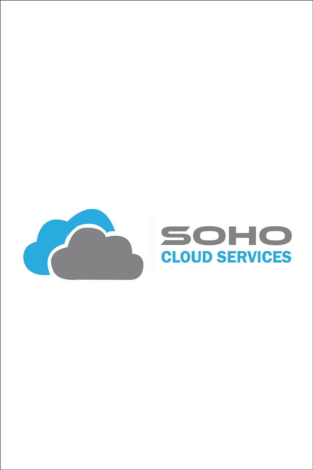 Cloud Services Logo or Icon Design Vector Image Template pinterest preview image.