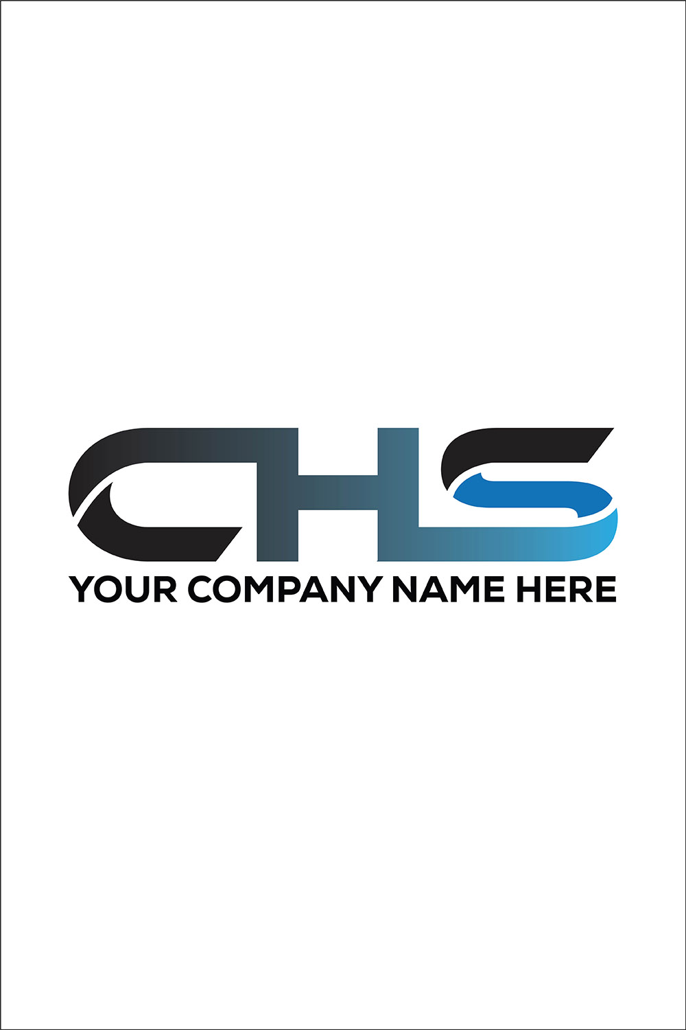 Letter CHS Logo Design Vector Image Template pinterest preview image.