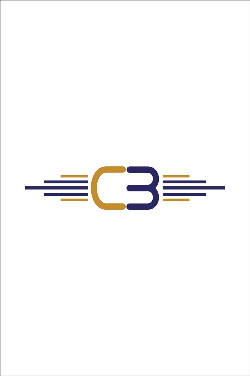 Initial Letter CB Logo or Icon Design Vector Image Template pinterest preview image.