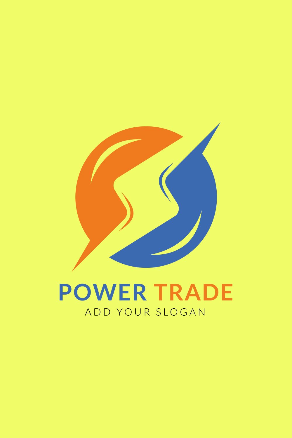 Business Logo for Power, Electric Trade Etc pinterest preview image.