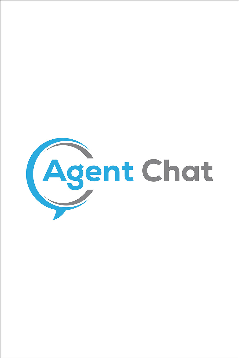 Agent Chat Logo or Icon Design Vector Image Template pinterest preview image.