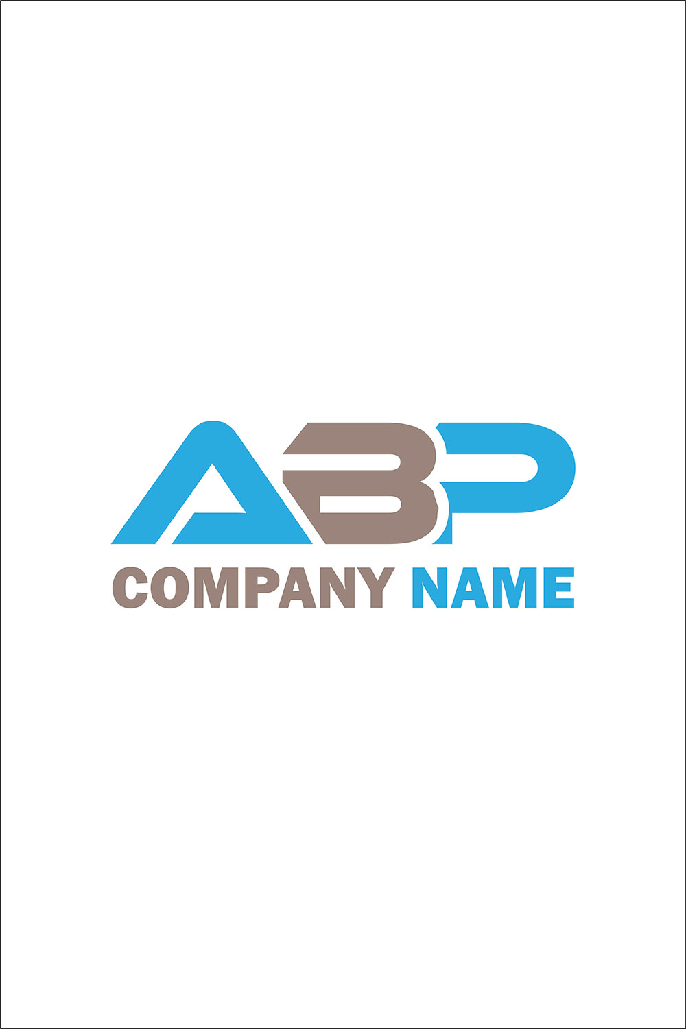 Initial letter ABP Logo or Icon Design Vector Image Template pinterest preview image.