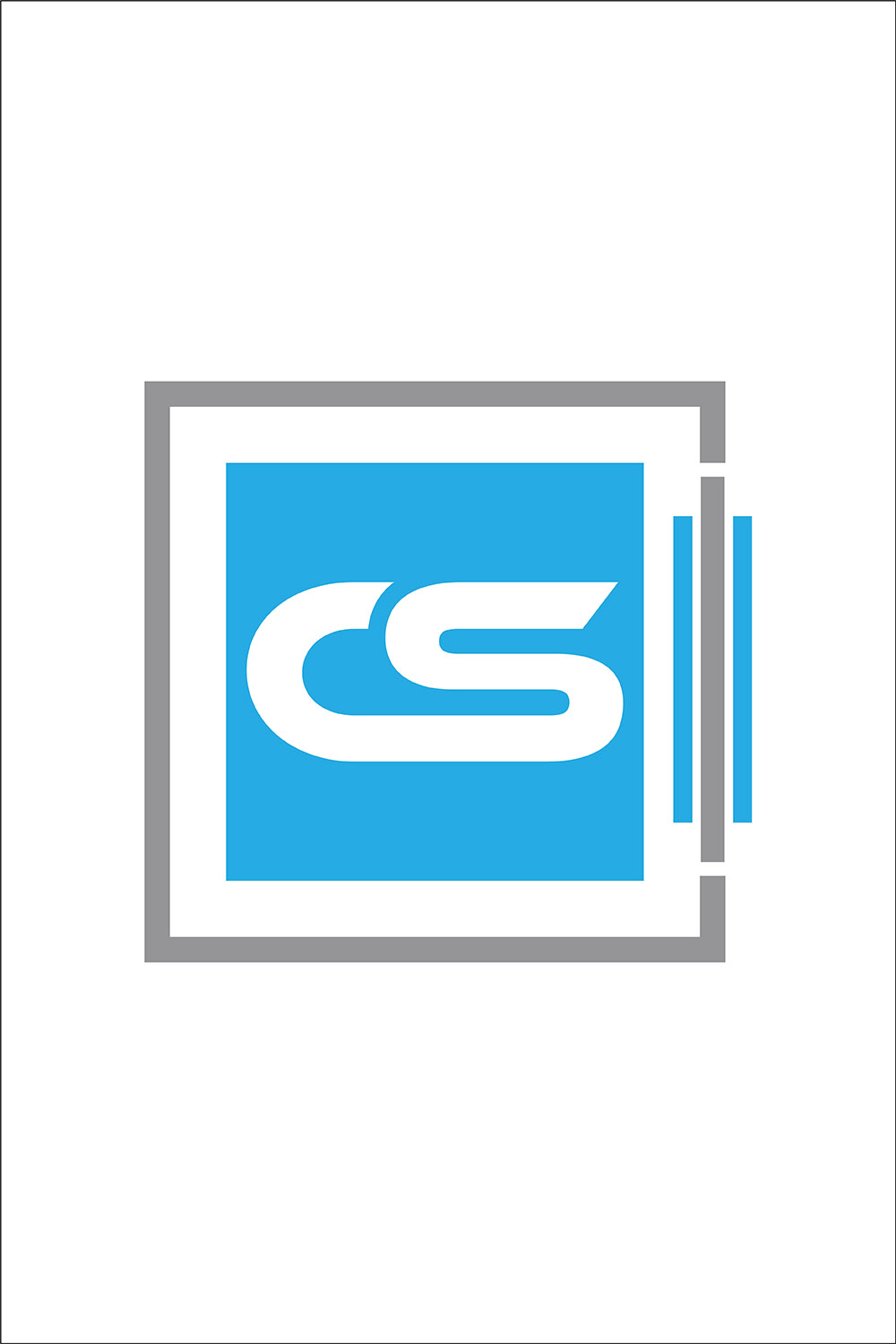 Initial Letter CS Logo or Icon Design Vector Image Template pinterest preview image.