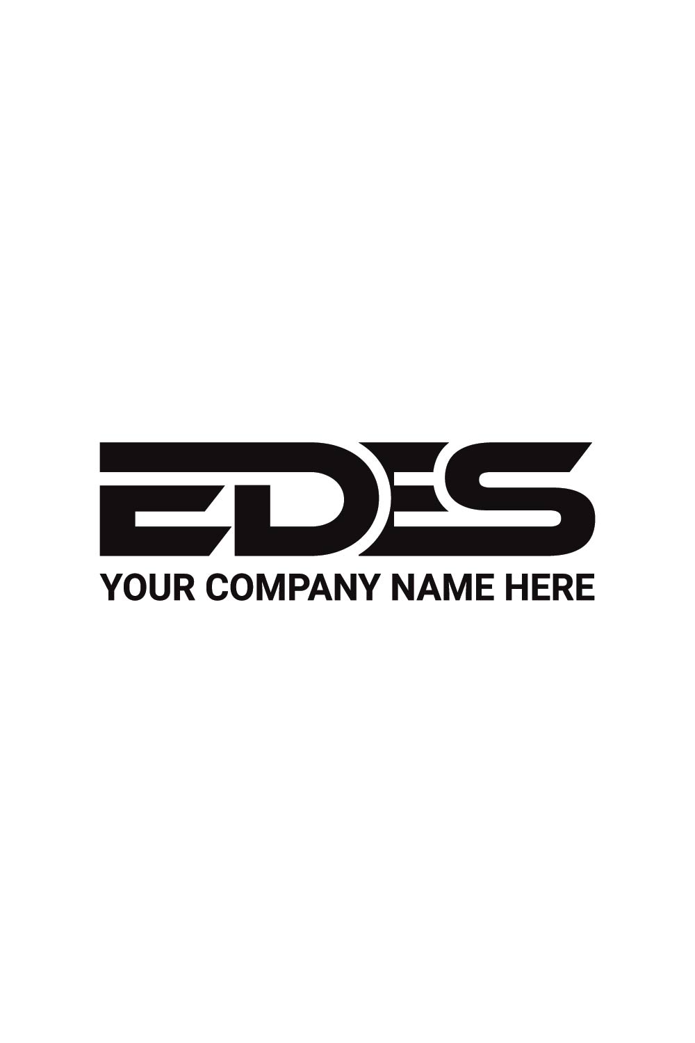 Letter EDES Logo or Icon Design Vector Image Template pinterest preview image.