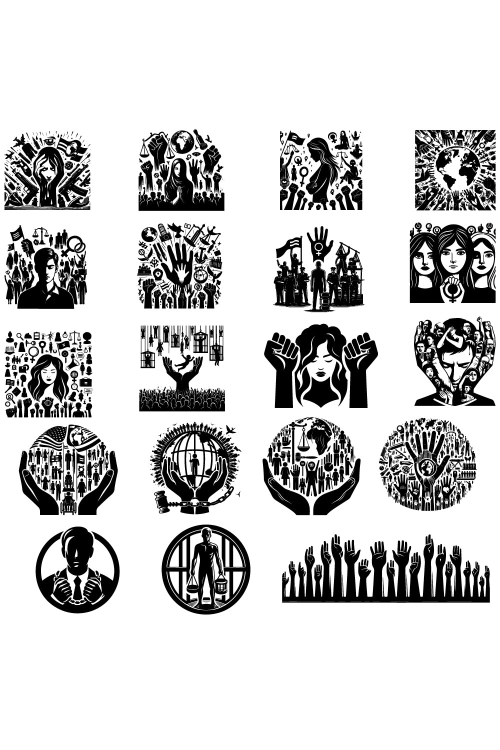 human rights day vector pinterest preview image.