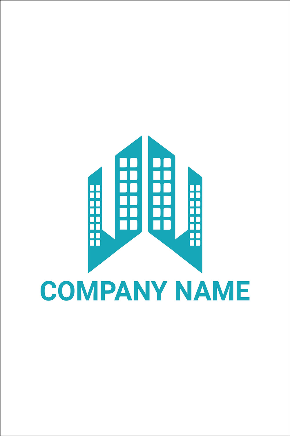 Real Estate Logo or Icon Design Vector Image Template pinterest preview image.