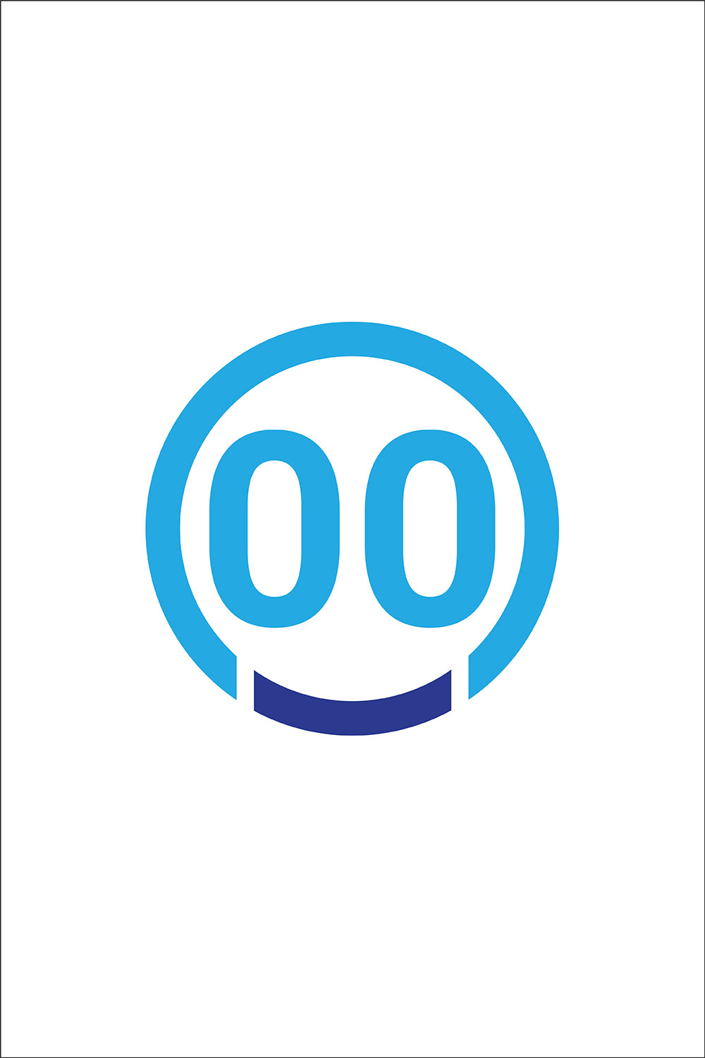 Initial Letter C100 and Smile Logo or Icon Design Vector Image Template pinterest preview image.