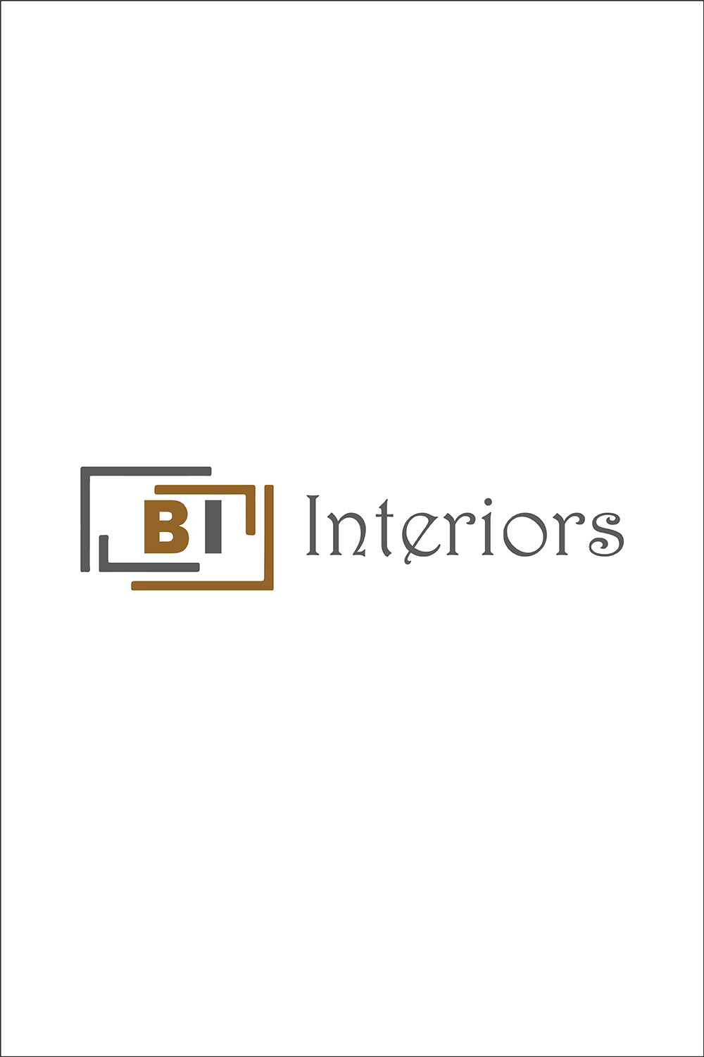 Interiors Logo or Icon Design Vector Image Template pinterest preview image.