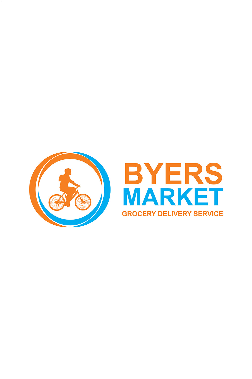 Grocery Delivery Service Logo or Icon Design Vector Image Template pinterest preview image.