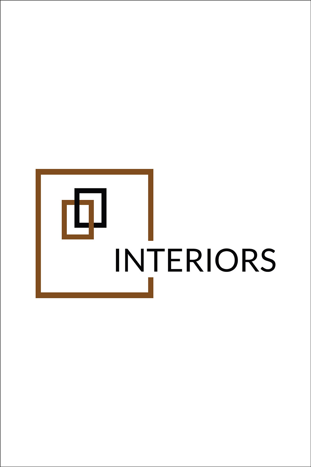 Interiors Design Vector Stock Template pinterest preview image.