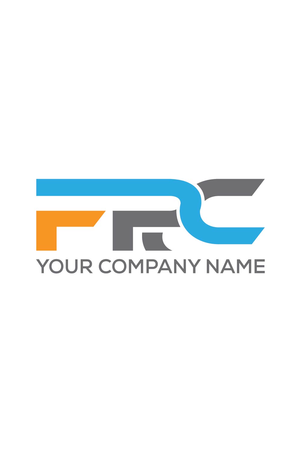 Initial Letter FRC Logo or Icon Design Vector Image Template pinterest preview image.