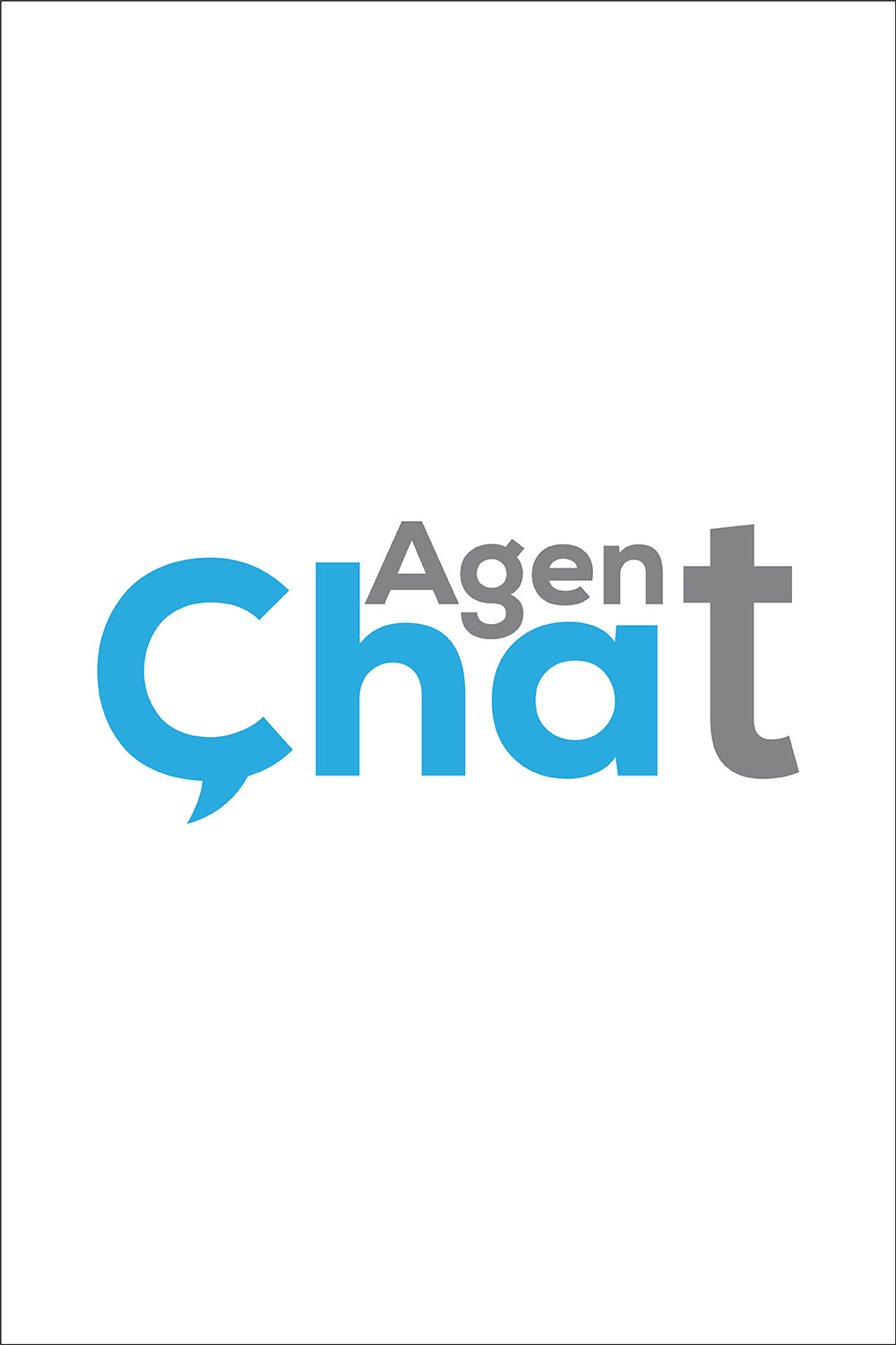 Agent Chat Logo or Icon Design Vector Image Template pinterest preview image.