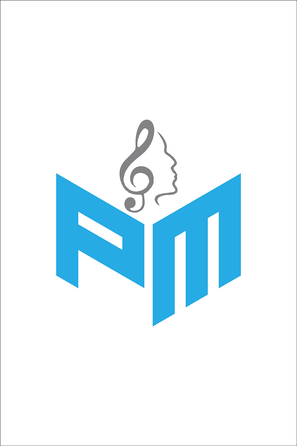 Music Logo or Icon Design Vector Image Template pinterest preview image.