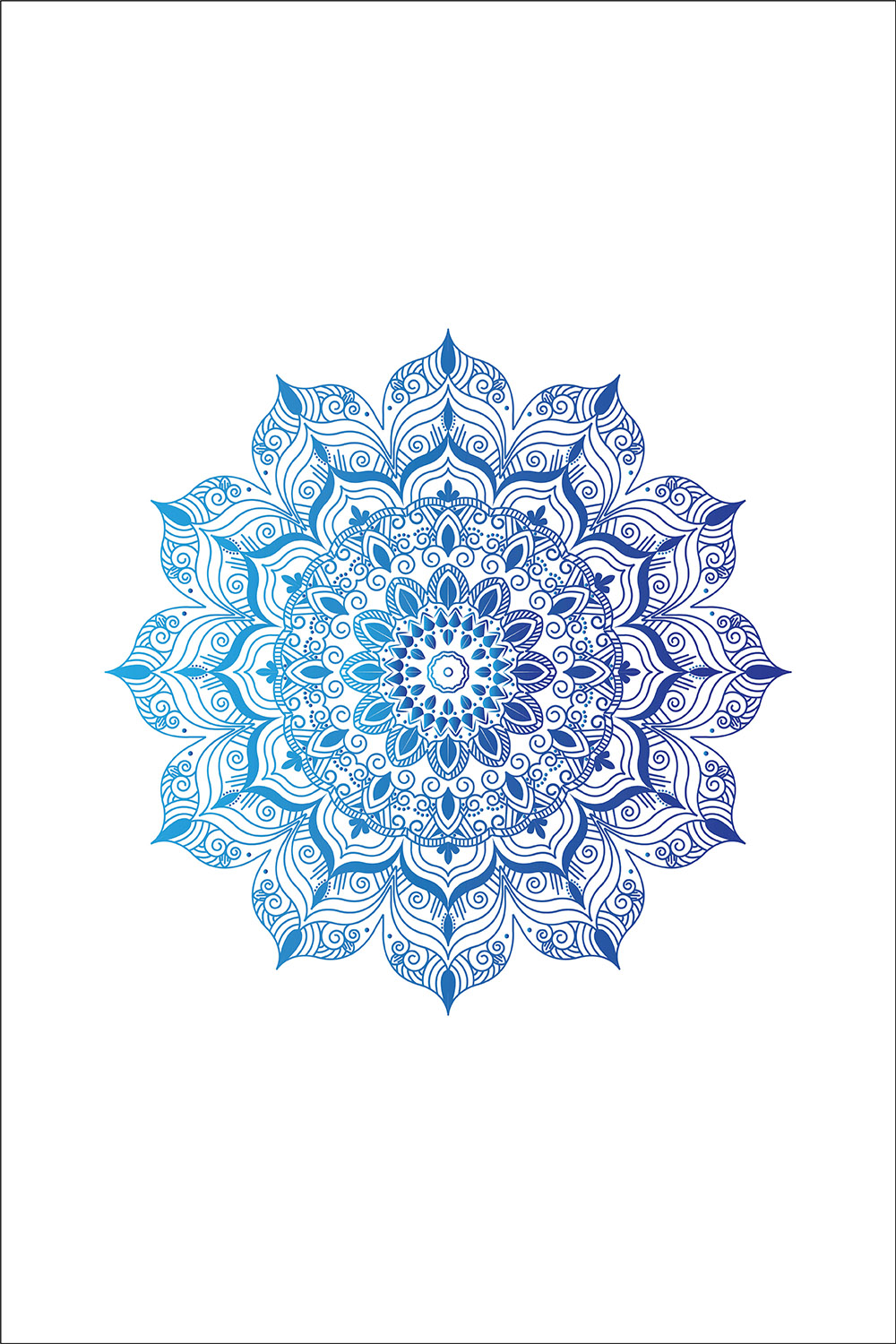 Mandala Design Vector Image Template pinterest preview image.