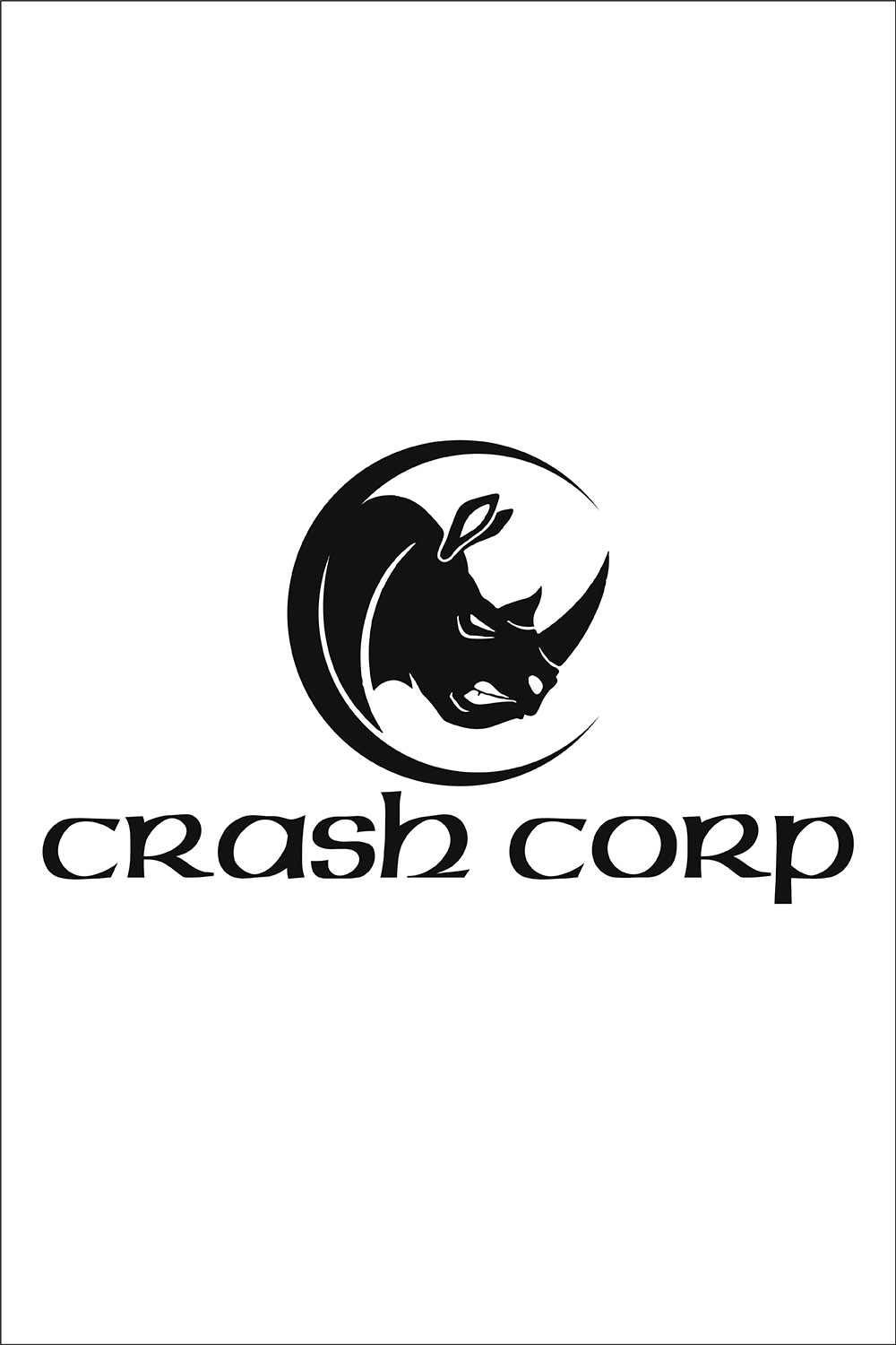 Crash Crop Logo or Icon Design Vector Image Template pinterest preview image.