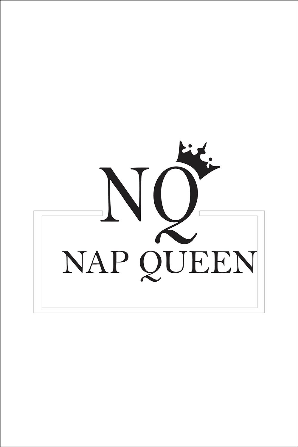 Nap Queen Logo or Icon Design Vector Image Template pinterest preview image.