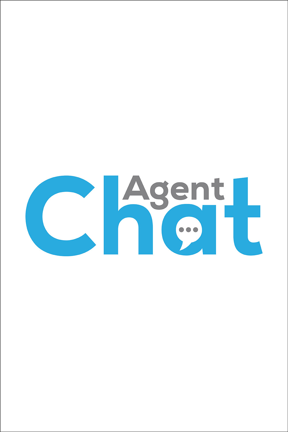 Agent Chat Logo or Icon Design Vector Image Template pinterest preview image.