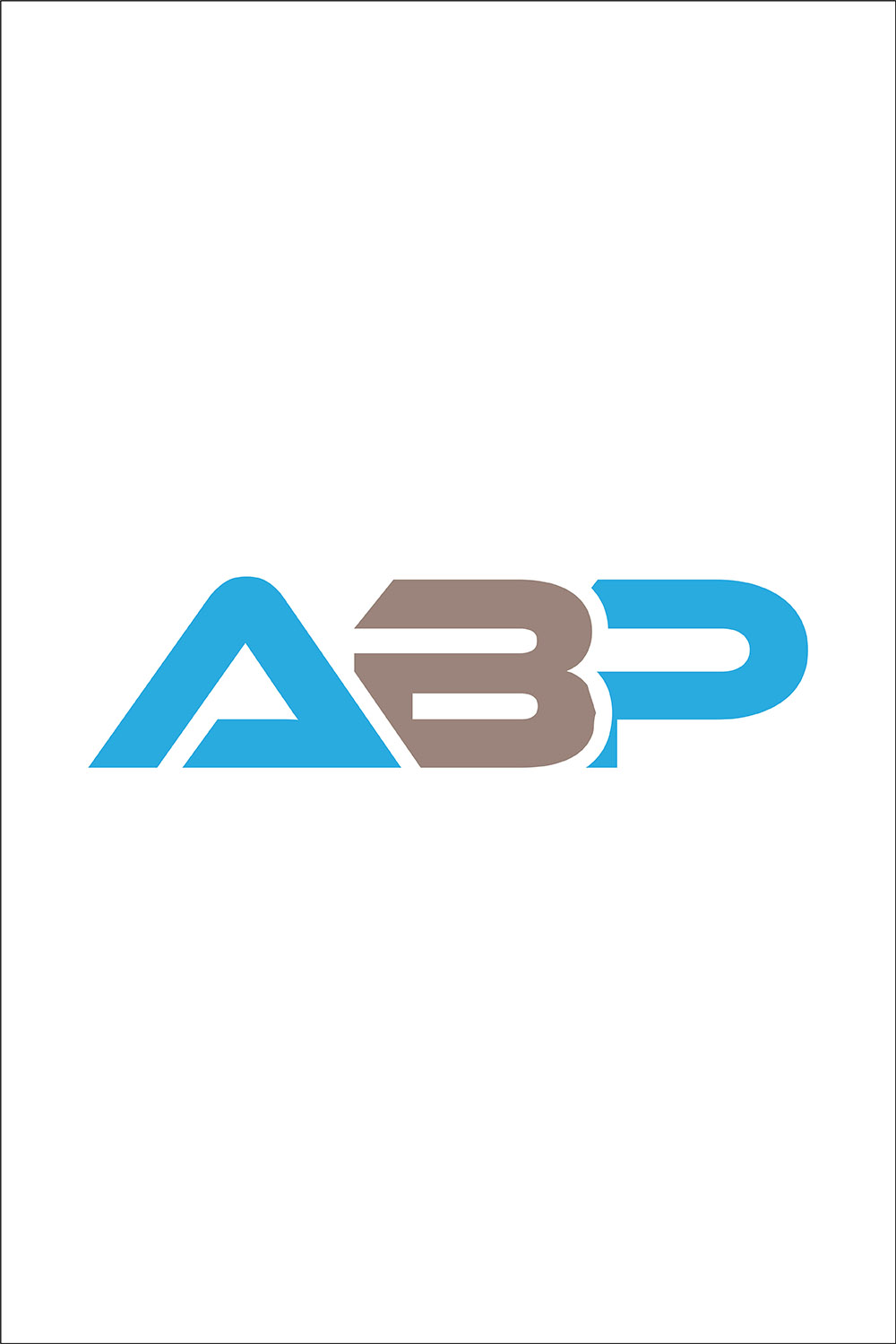 Initial Letter ABP Logo or Icon Design Vector Image Template pinterest preview image.