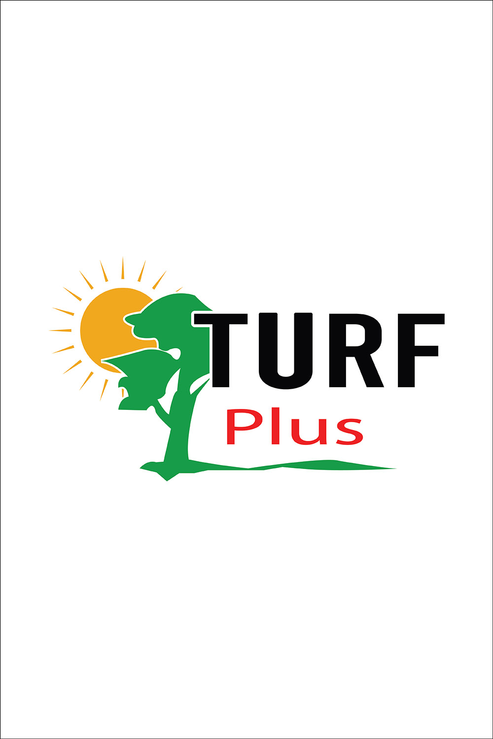 Turf Plus Logo or Icon Design Vector Image Template pinterest preview image.