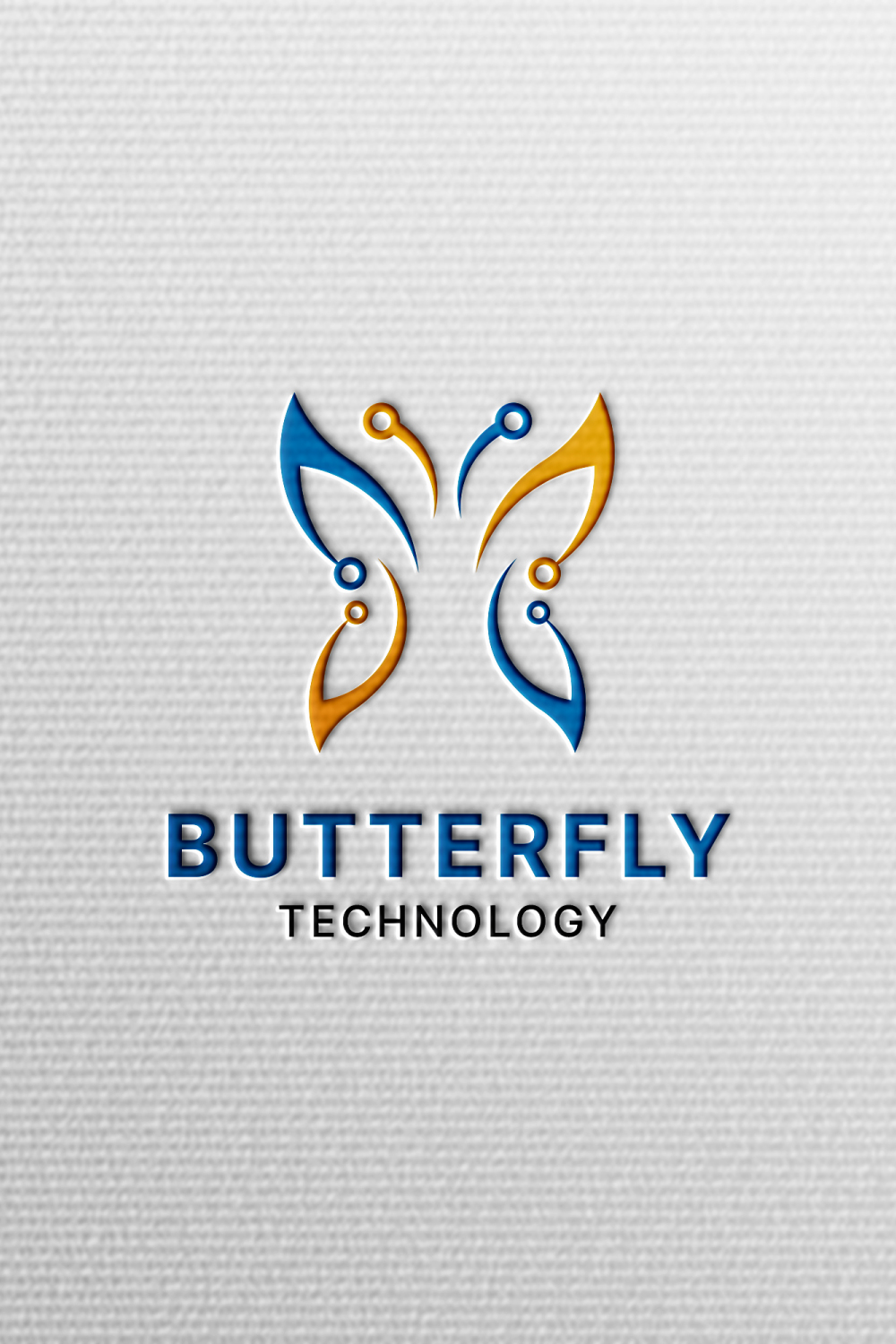 Butterfly technology logo template pinterest preview image.