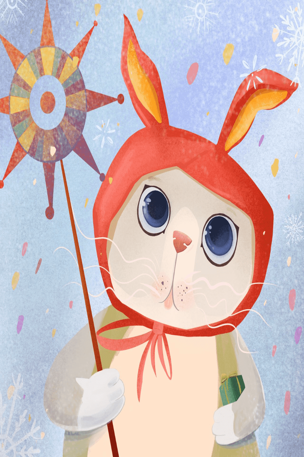 illustration bunny new year pinterest preview image.