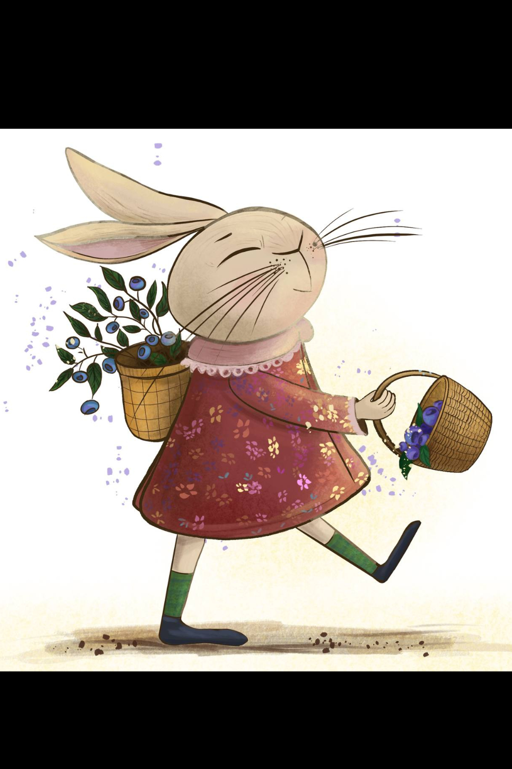 illustration of a rabbit pinterest preview image.