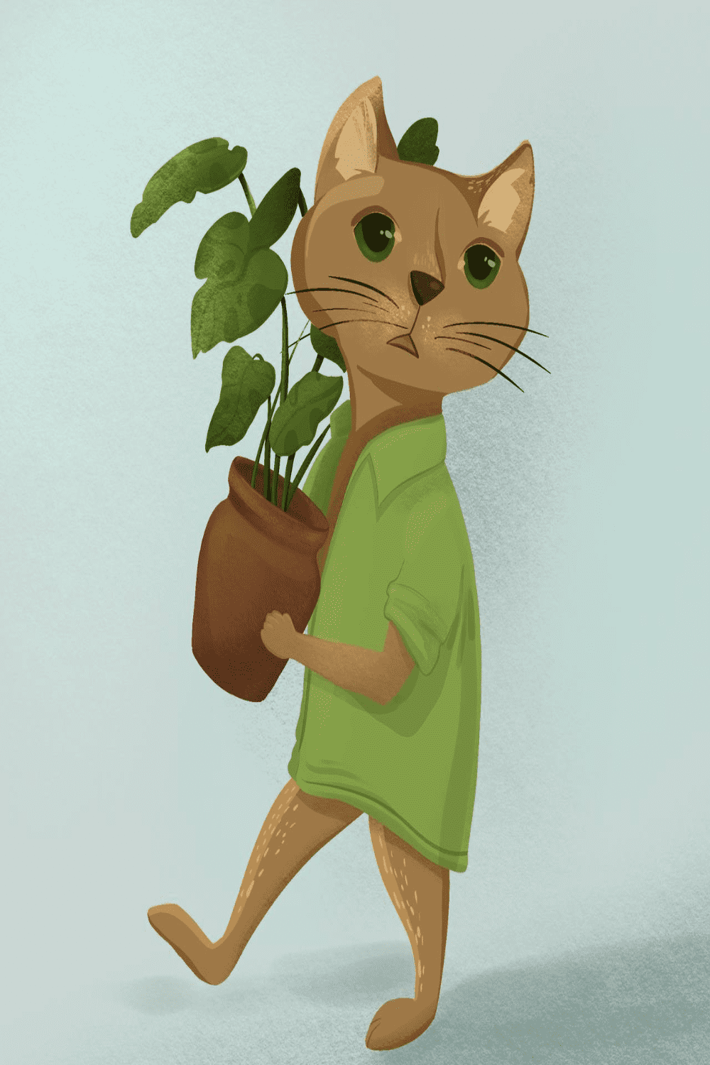 An illustration of a cat pinterest preview image.