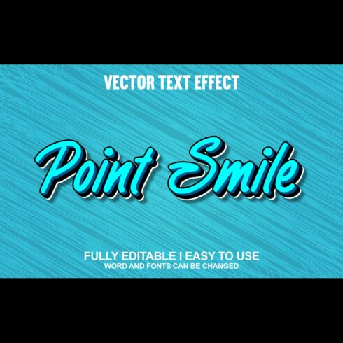 Fully Editable Vector 3D Text Effect cover image.