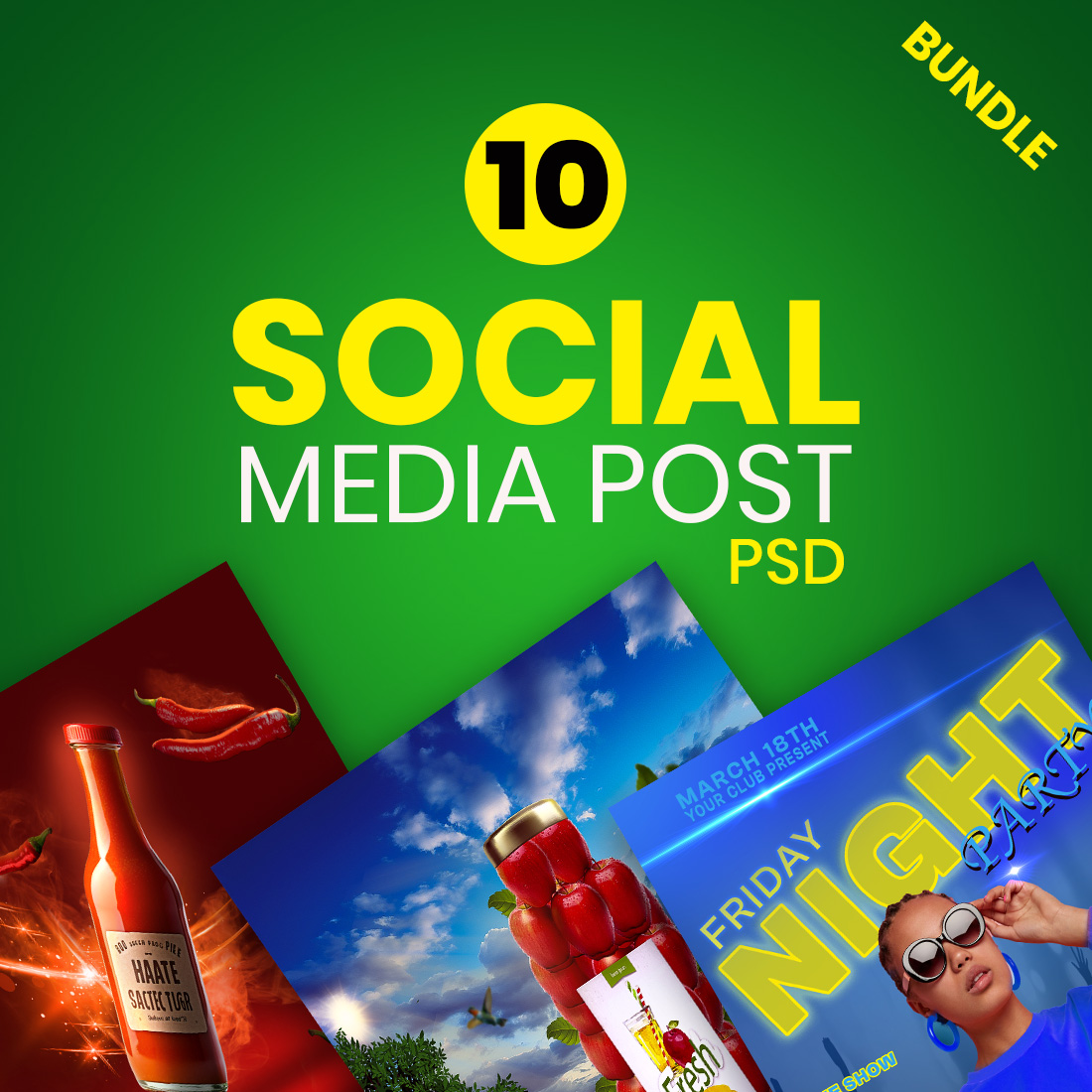 10 bundle of social media post preview image.