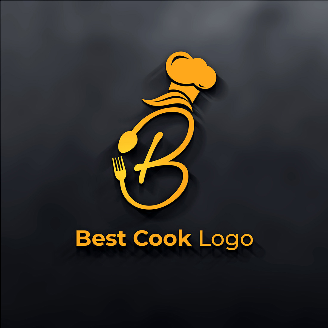 B Letter Cook Logo Template preview image.