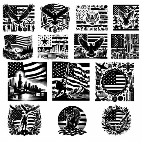 American flag vector cover image.