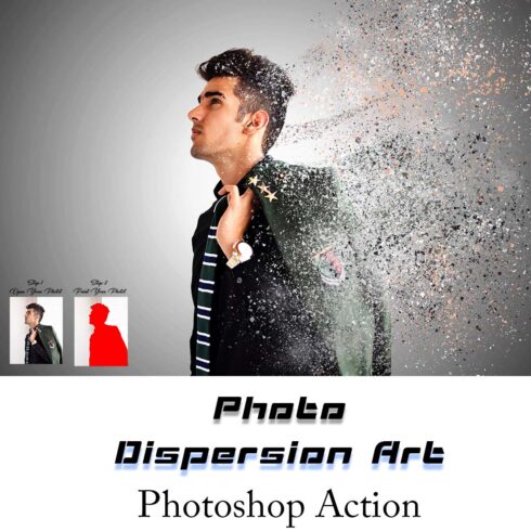 Photo Dispersion Art Photoshop Action cover image.