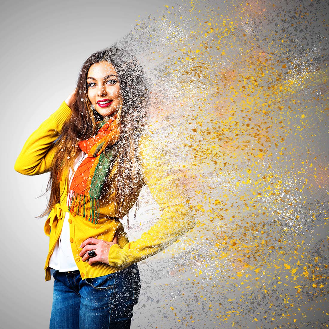 Photo Dispersion Art Photoshop Action preview image.