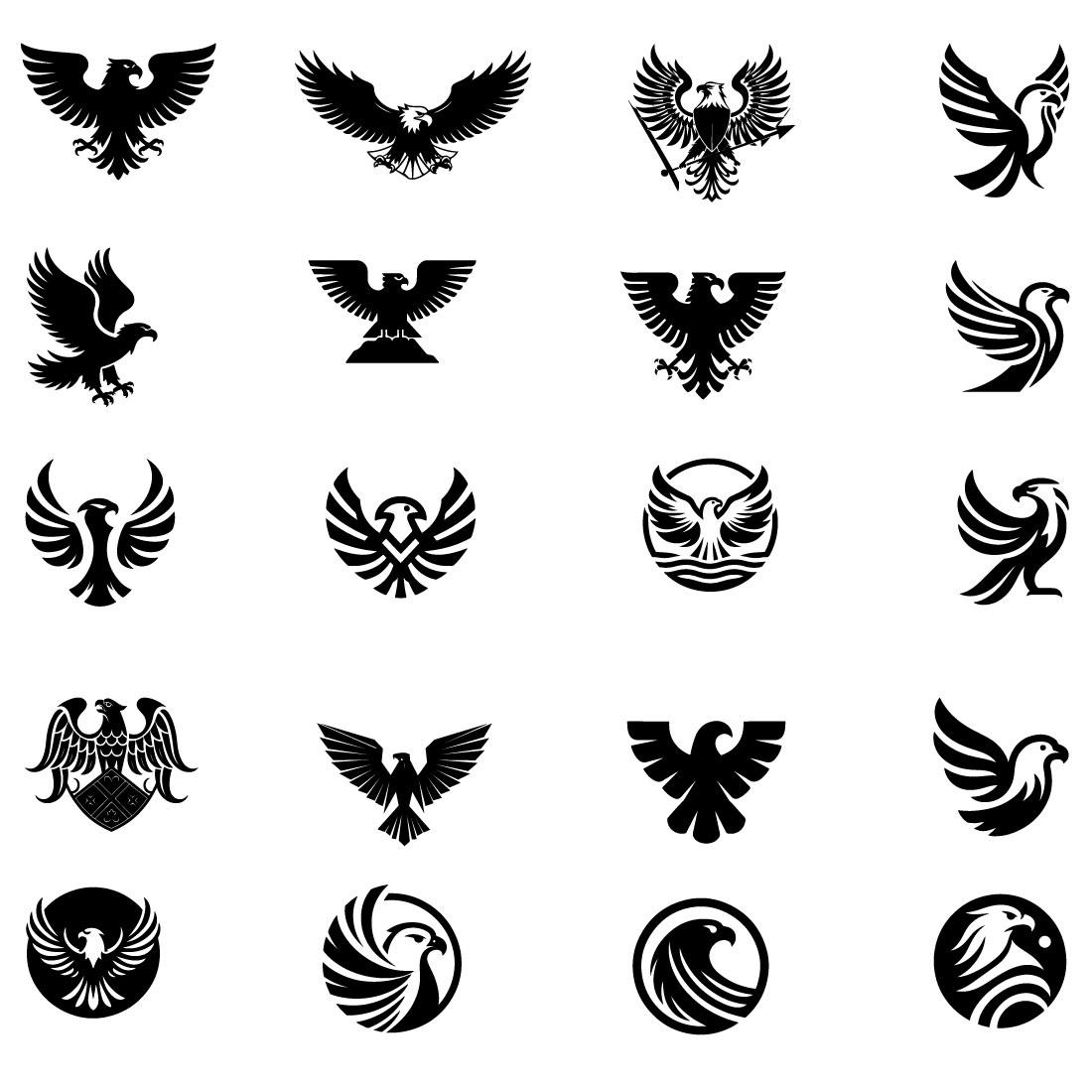 Eagle icon vector preview image.