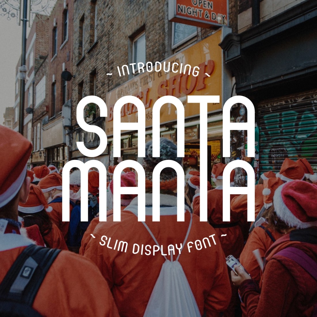 Santa Manta - Slim Display Font preview image.