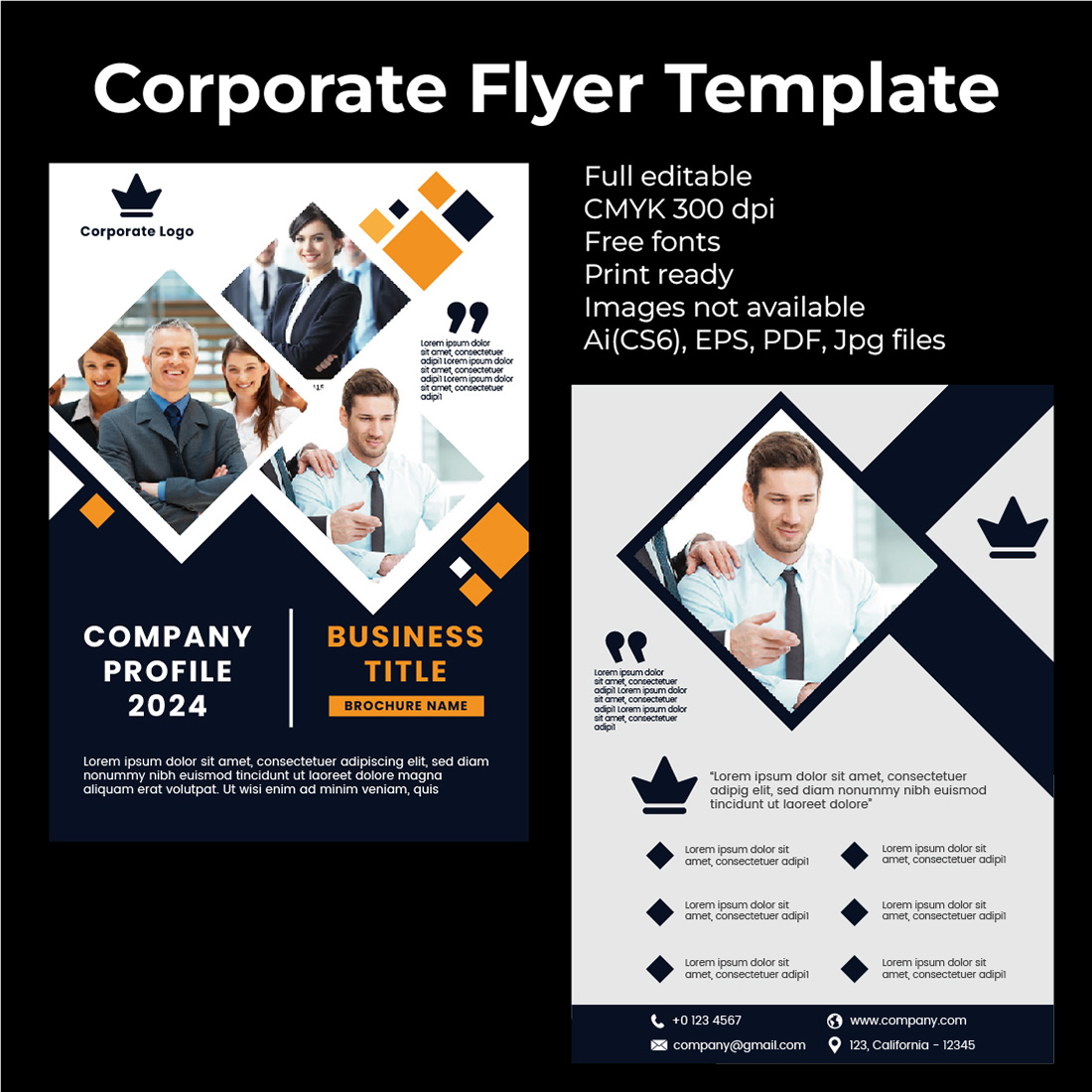 Creative Corporate Flyer Template cover image.