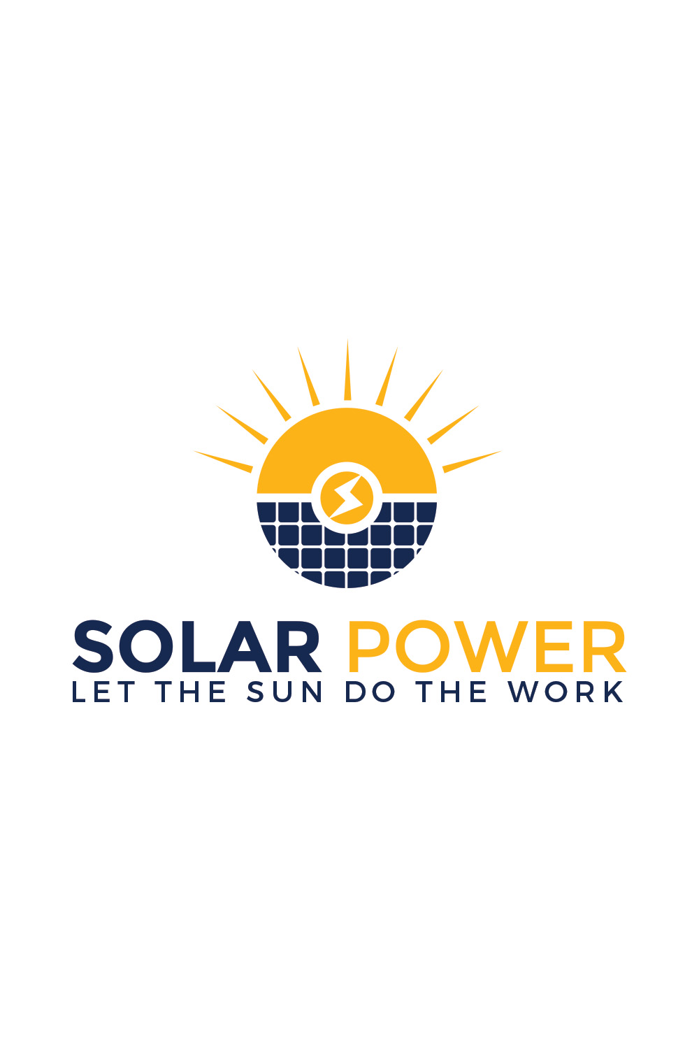 Solar Power Logo pinterest preview image.