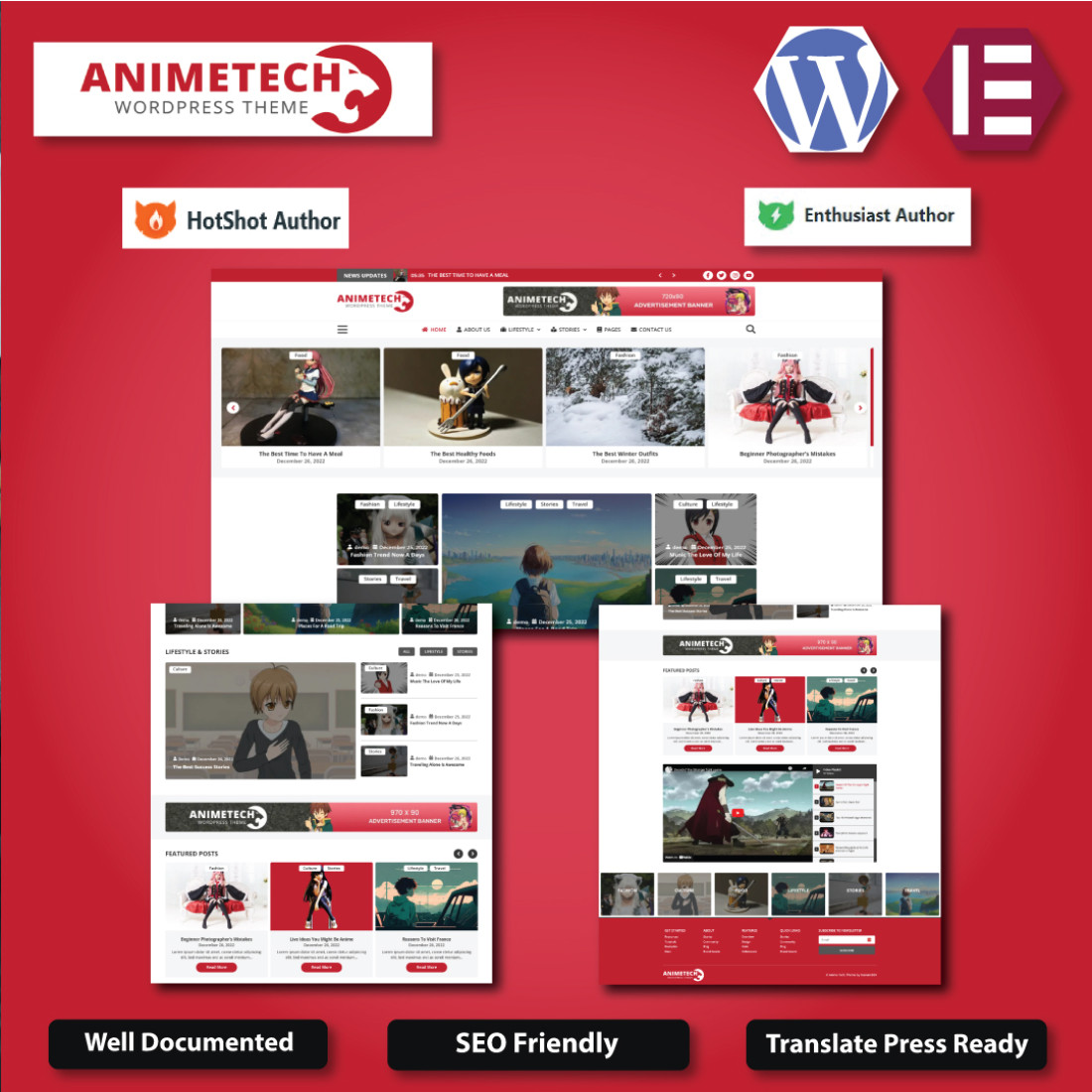 Anime Tech - Anime & Manga News WordPress Theme cover image.