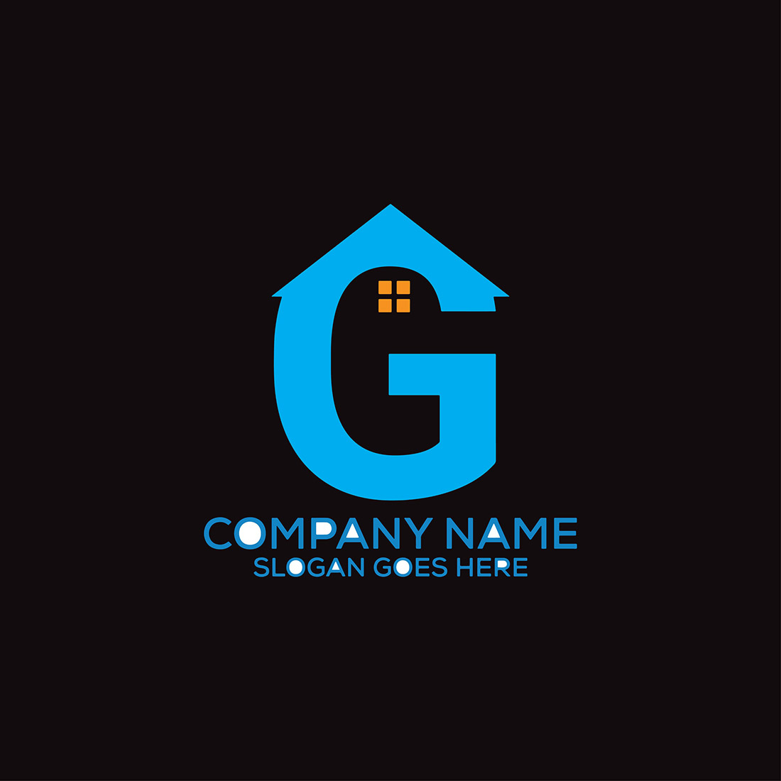 real estate initial letter g logo or icon design vector image template 503