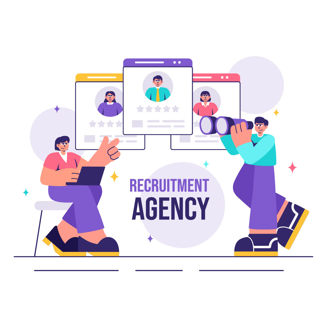 15 Recruitment Agency Illustration cover image.