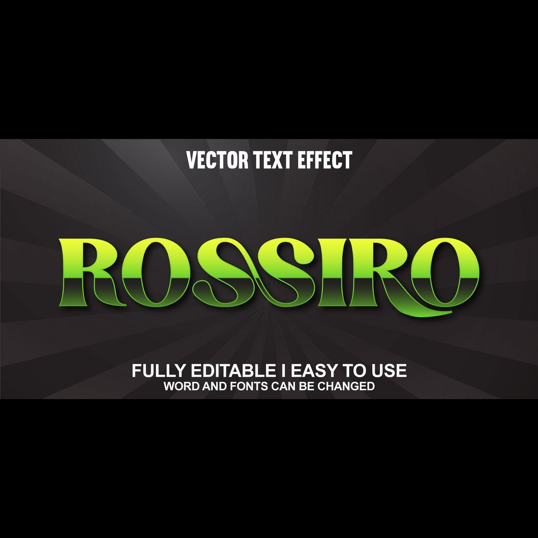 Fully Editable Vector 3D Text Effect cover image.