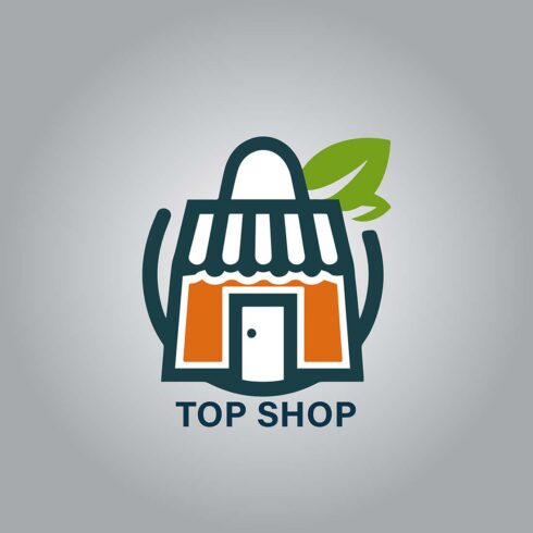 shop logo design online store logo design vector logo illustration cover image.