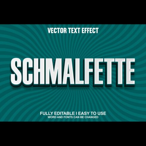 Fully Editable Vector 3D Text Effect cover image.