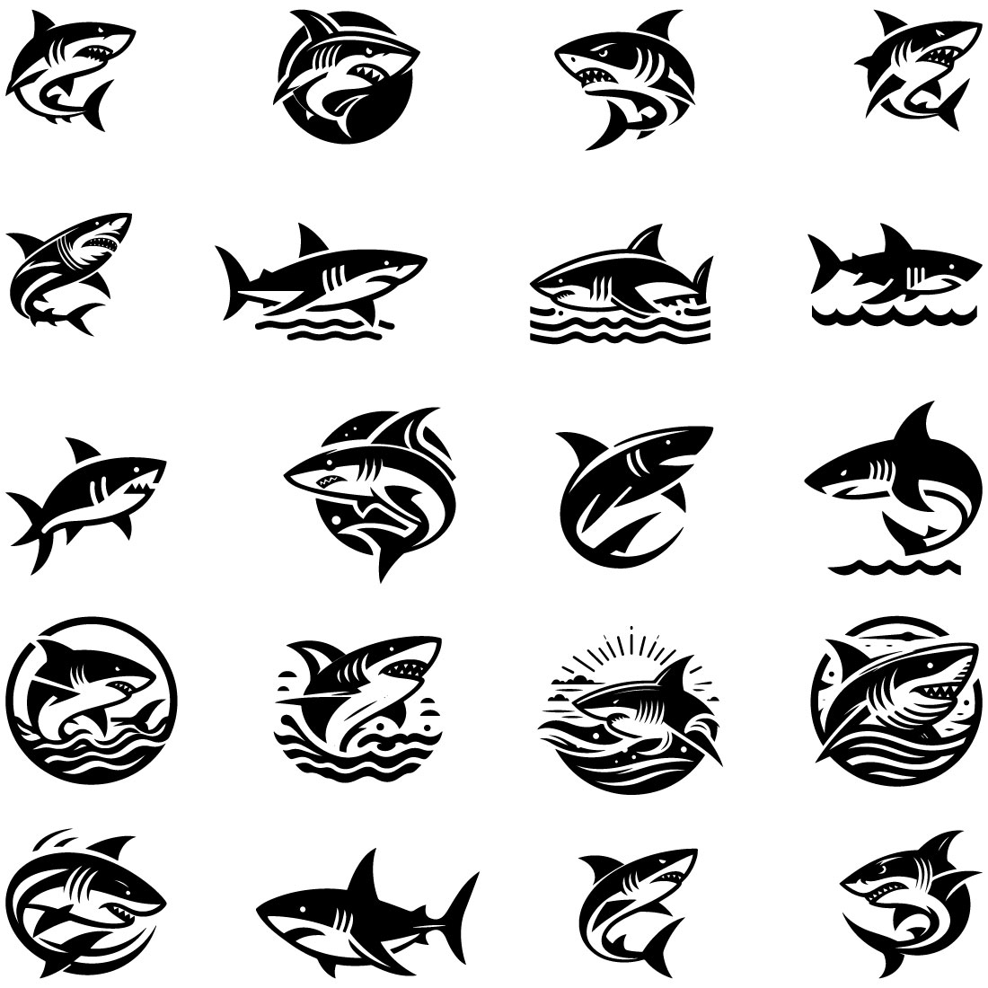 Shark Vector Icon illustration preview image.